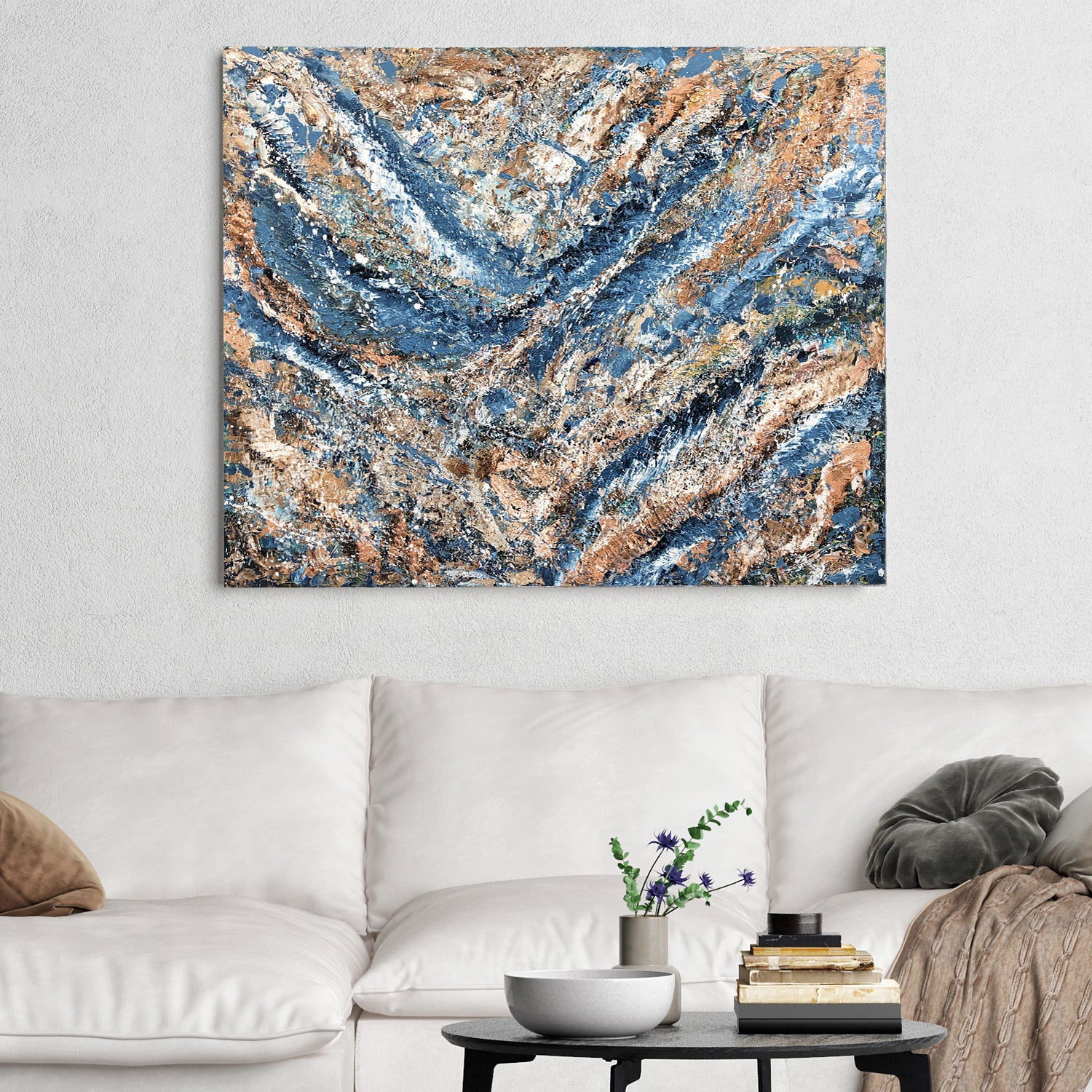 Akryl på canvas - målning - stockholm - tavla - jordiga toner - Design by Angelica Eldh